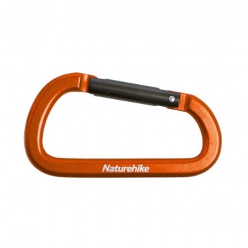 Карабин кемпинговый Naturehike D-type 8cm без замка NH15A001-H Orange