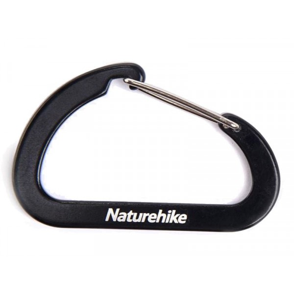 Карабин кемпинговый Naturehike NH15A002-H 6.5см Black (2 Pack)