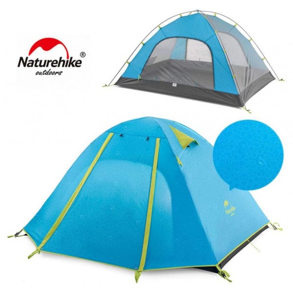 Трекинговая палатка Naturehike P-Series 3х местная NH18Z033-P sea blue