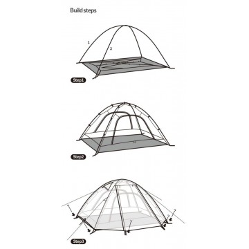 Трекинговая палатка Naturehike P-Series 3х местная NH18Z033-P green