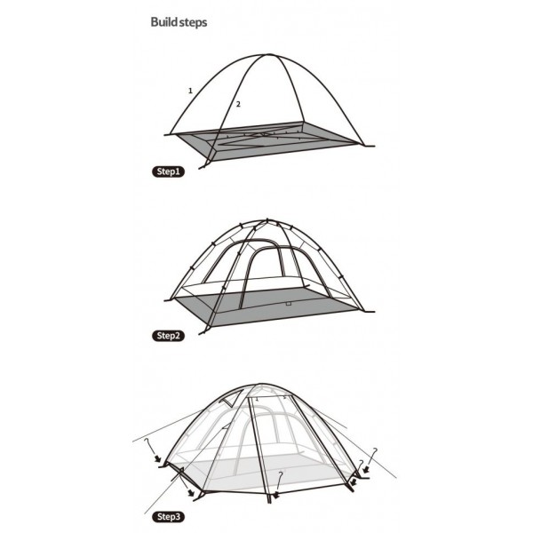 Трекинговая палатка Naturehike P-Series 3х местная NH18Z033-P green