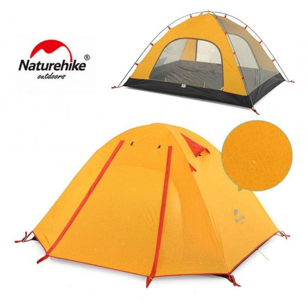 Трекинговая палатка Naturehike P-Series 3х местная NH18Z033-P orange