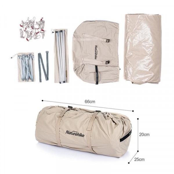 Палатка Naturehike Extend 5.6 NH20ZP003 cotton tent quicksand gold 