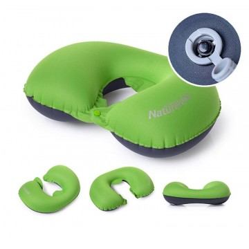 Надувная подушка Naturehike TPU Neck Pillow New Nozzle with Button Style NH17T013-U Green