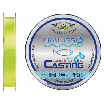 Леска конусная Cralusso Long & Strong Casting 0.32mm-0.18mm, 10.9 - 3.5kg, 200m