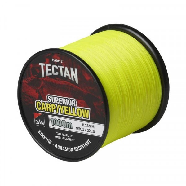 Леска монофильная DAM DAMYL Tectan Superior Carp Yellow 1000M 0.38MM / 10кг
