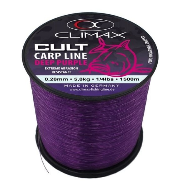 Леска монофильная Climax CULT Carpline Deep purple Mono 1/4lb(1200m) 0,30mm