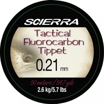 Леска флюорокарбоновая Scierra Tactical Fluorocarbon 50m 1.9lbs/0.8kg 0.125mm