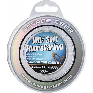 Леска флюорокарбоновая Savage Gear Soft Fluoro Carbon 0.74mm 20m 28.7kg 63lb