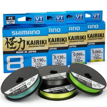 Леска плетёная SHIMANO Kairiki 8 PE 150м зеленая 0.100mm/6.5kg