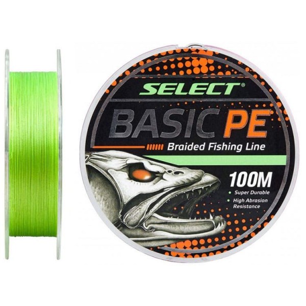 Плетенка Select Basic PE 100m (l.green.) 0.10mm 10LB/4.8kg