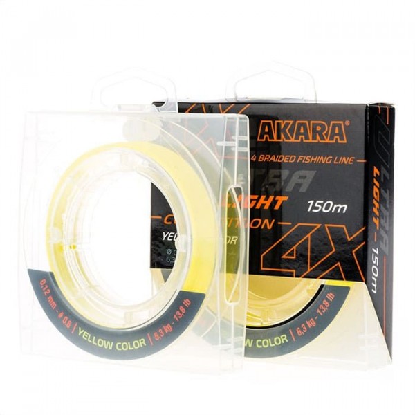 Шнур Akara Ultra Light Competition Yellow 150 м 0,06