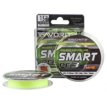 Шнур Favorite Smart PE 3x 150м (fl.yellow) 0.6/0.132mm 12lb/5.4kg