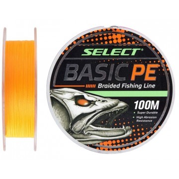Плетенка Select Basic PE 100m orange 0.18mm 22LB/9.9kg