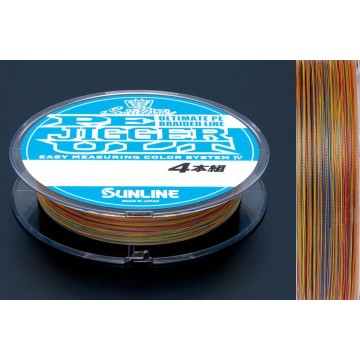 Плетеный шнур Sunline PE Jigger ULT 4braid 200m 10LB, 0.6PE, 4.5kg