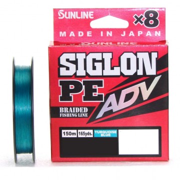Плетеный шнур Sunline Siglon PE ADV 150m (B) 6LB, 0.5PE, 2.7kg, Turquoise Blue