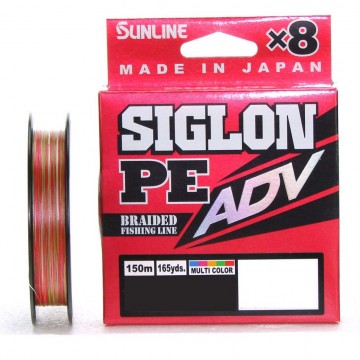 Плетеный шнур Sunline Siglon PE ADV 150m (5C) 16LB, 1.2PE, 7.3kg, Multicolor