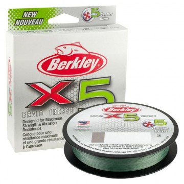 Плетенка Berkley X5 Braid Green 150m 0.12mm, 12.1kg