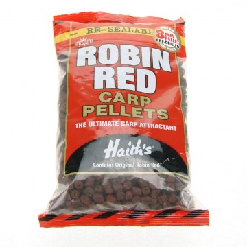 Пеллетс Dynamite Baits Carp Pellets Robin Red 900гр 8мм. Просверленный