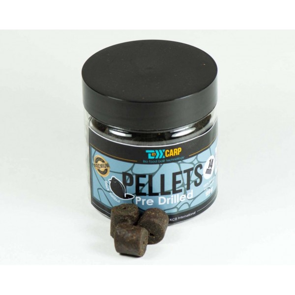 Пеллетс насадочный TEXX Carp Pre-Drilled Pellets Black Halibut 14mm, 100gr