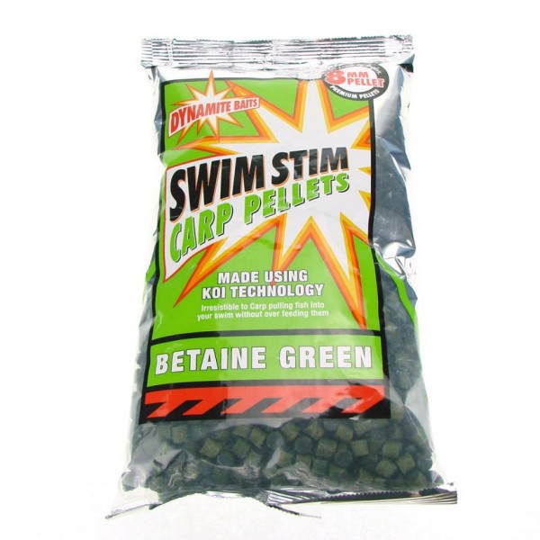 Пеллетс Dynamite Baits Carp Pellets Betaine Green 900гр 8 мм. зеленый