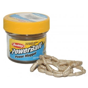 Мягкая приманка Berkley Power Bait Maggot White Power Maggot (опарыш)