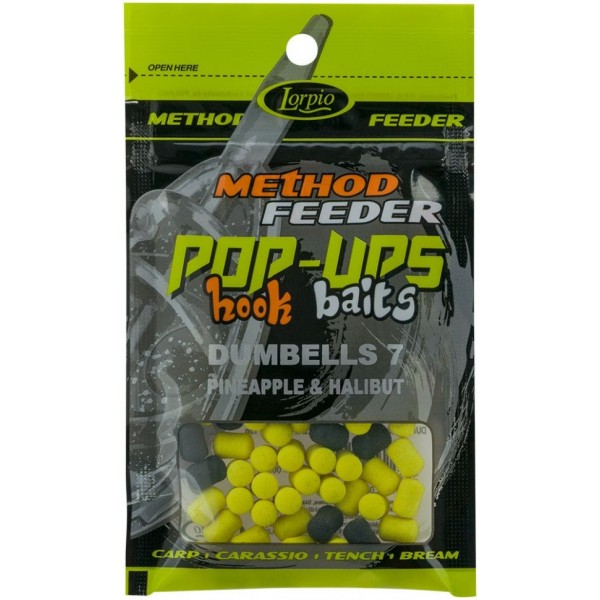 Бойлы плавающие Lorpio HOOK BAITS POP-UPS DUMBELLS Shellfish & Bubblgum (моллюск/баблгам) 7*10mm