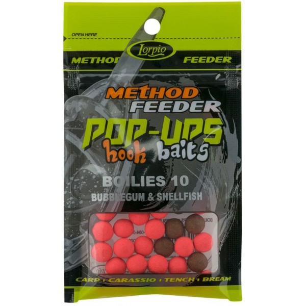 Бойлы плавающие Lorpio HOOK BAITS POP-UPS BOILIES BUBBLEGUM (Баблгам) 10mm