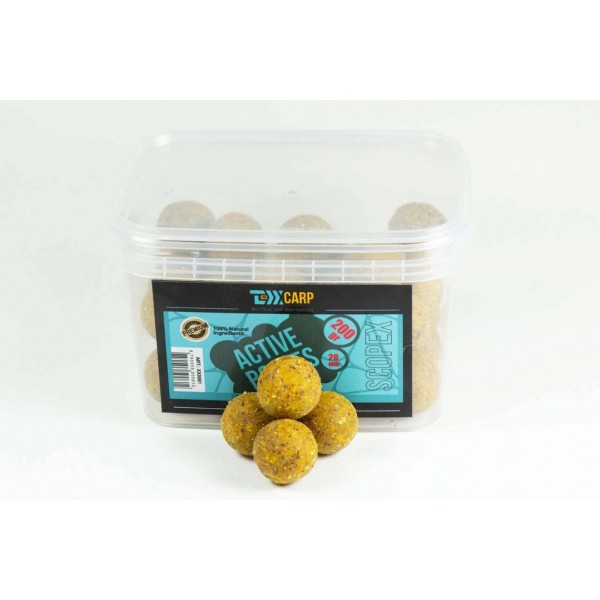 Бойлы насадочные TEXX Carp Active Boilies 20mm, Scopex, 200 gr