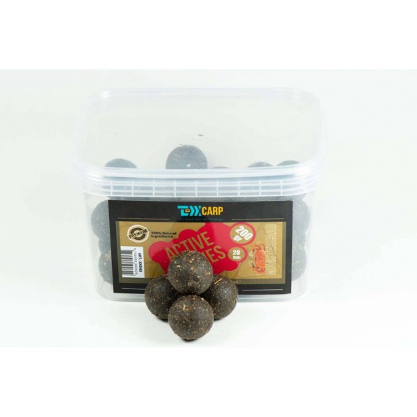 Бойлы насадочные TEXX Carp Active Boilies 20mm, Monstercrab, 200 gr