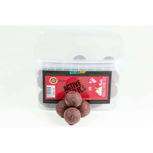 Бойлы насадочные TEXX Carp Active Boilies 20mm, Garlic-Robin Red, 200 gr