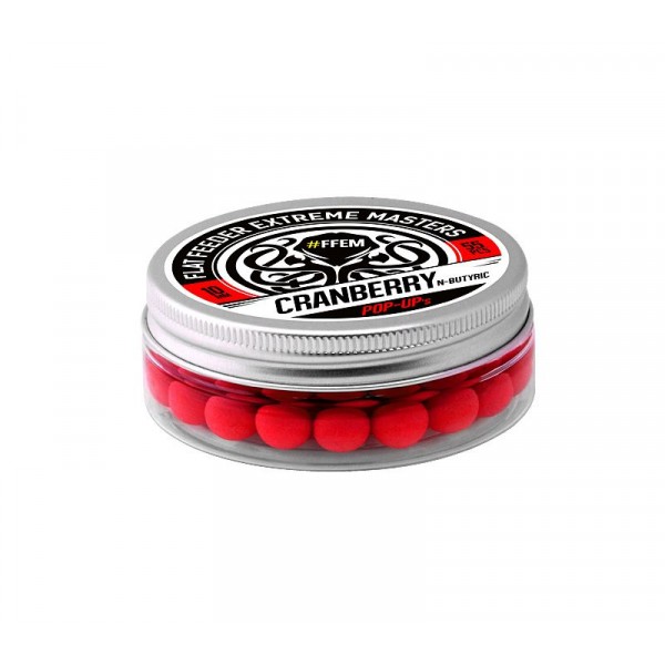 Бойлы плавающие FFEM Pop-Up Cranberry N-Butyric, red 10mm 55шт.