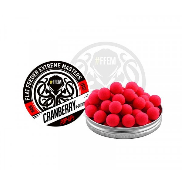 Бойлы плавающие FFEM Pop-Up Cranberry N-Butyric, red 10mm 55шт.