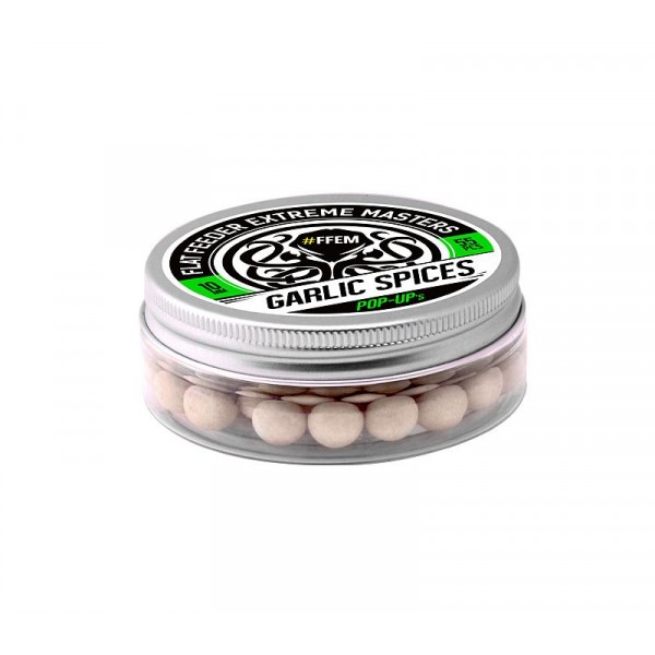 Бойлы плавающие FFEM Pop-Up Garlic Spices 10mm white 55шт.