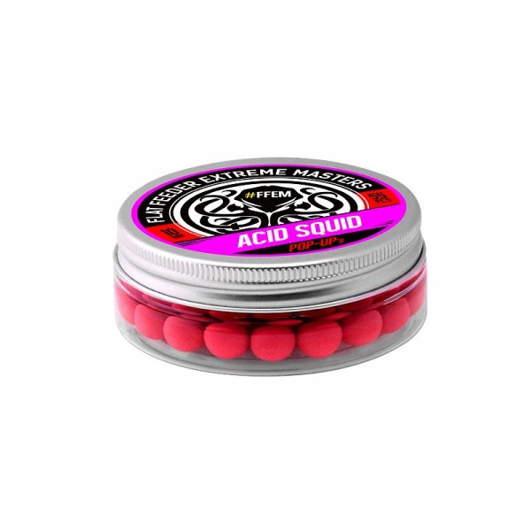 Бойлы плавающие FFEM Pop-Up Acid Squid 10mm pink 55шт.