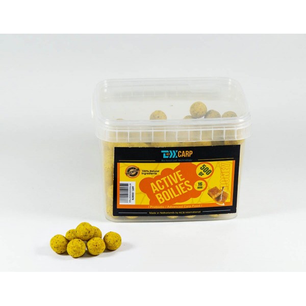 Бойлы насадочные TEXX Carp Active Boilies 500gr 16mm, Honey