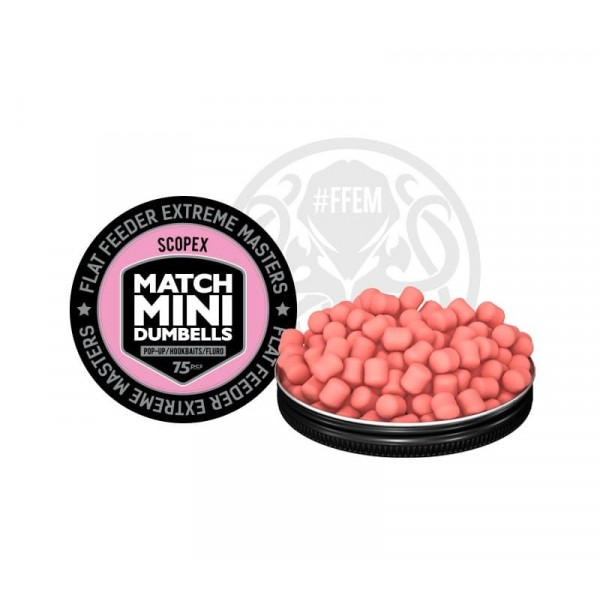 Бойлы плавающие FFEM Pop-Up Match Mini Scopex 7x10mm pink 75шт.