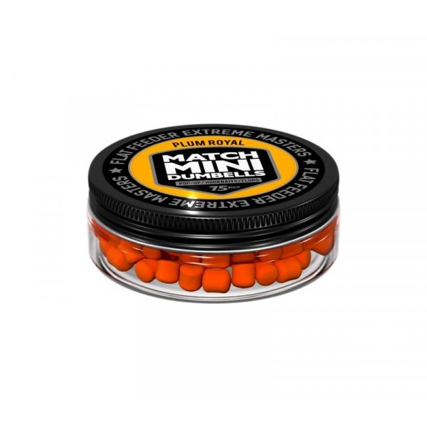 Бойлы плавающие FFEM Pop-Up Match Mini Plum Royale 7x10mm orange 75шт.