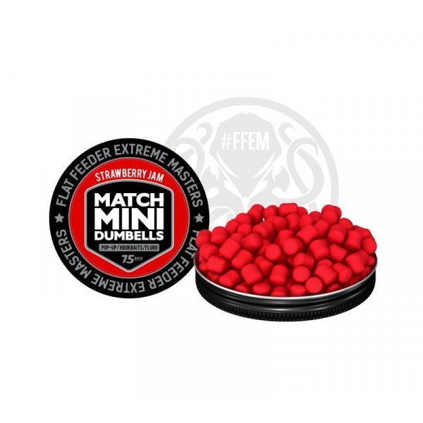 Бойлы плавающие FFEM Pop-Up Match Mini Strawberry Jam 7x10mm red 75шт.