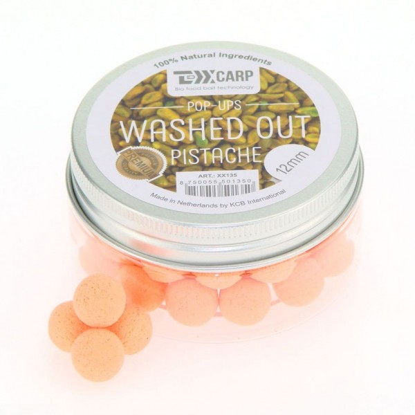 Бойлы плавающие TEXX Carp Washed Out Pop-Ups 12mm, Pistache, Washed Orange, 40 pcs