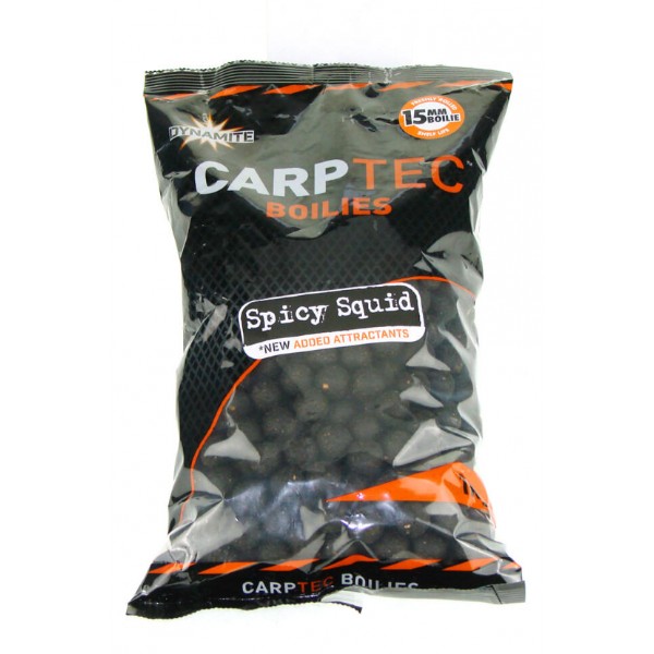 Бойлы тонущие Dynamite Baits CarpTec 1 кг. 15 мм Spicy Squid