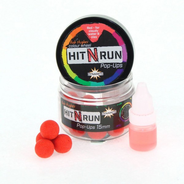 Бойлы плавающие Dynamite Baits Pop-Up Hit n Run 15 мм Red