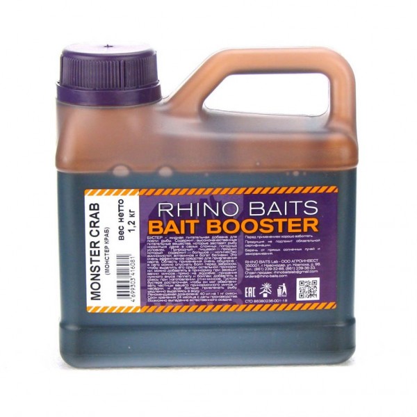 Жидкое питание Rhino Baits Bait Booster Liquid Food Monster Crab (монстер краб), 1,2л