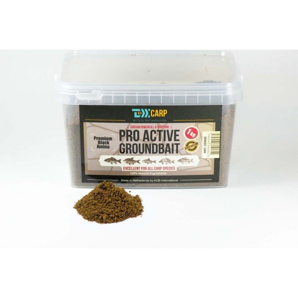 Прикормка фидерная TEXX Carp Pro Active Groundbait Premium Black Amino, 1kg