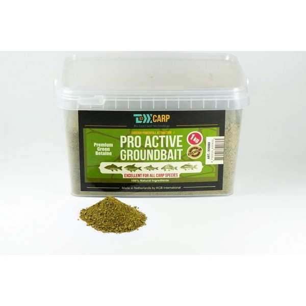 Прикормка фидерная TEXX Carp Pro Active Groundbait Premium Green Betaine, 1kg