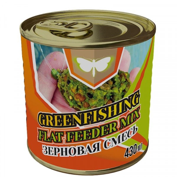 Прикормка GreenFishing зерновой микс 430гр Флет Фидер Микс