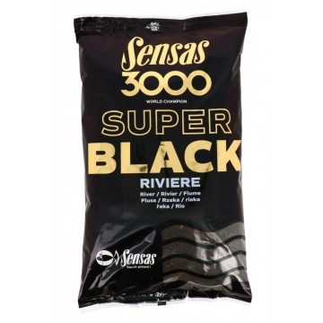 Прикормка Sensas 3000 Super BLACK Riviere 1кг 