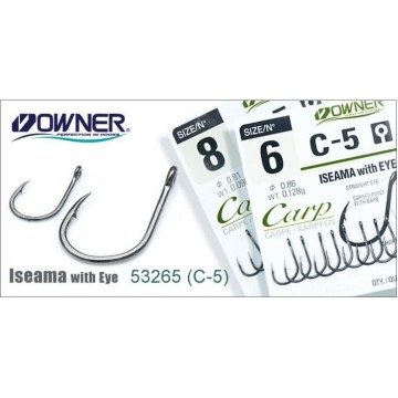 Крючок карповый Owner 53265 С-5 №12 (15шт.) CARP