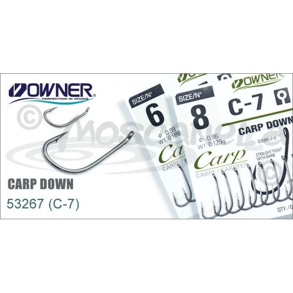 Крючки Owner 53267 Carp Down C-7 №2 BC (9 шт.)