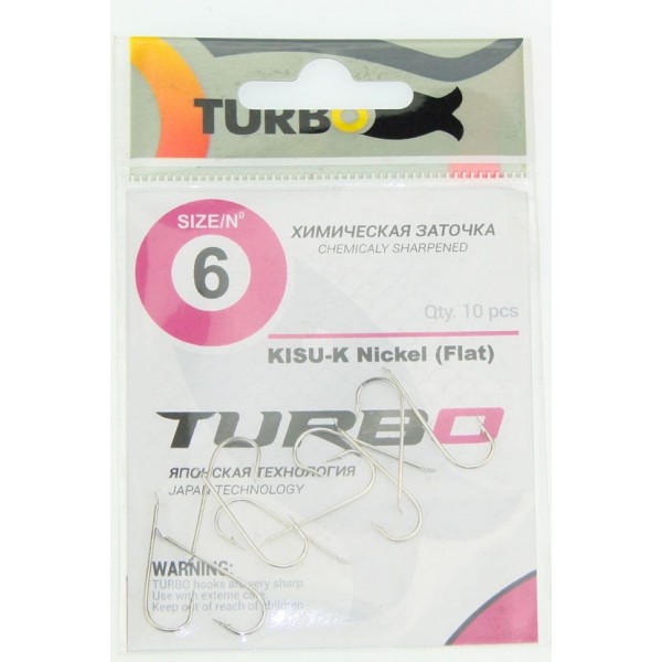 Крючки TURBO KISU-K (Nickel) с лопаткой 6 (10 шт)